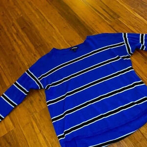Express crewneck sweater size L striped sweater